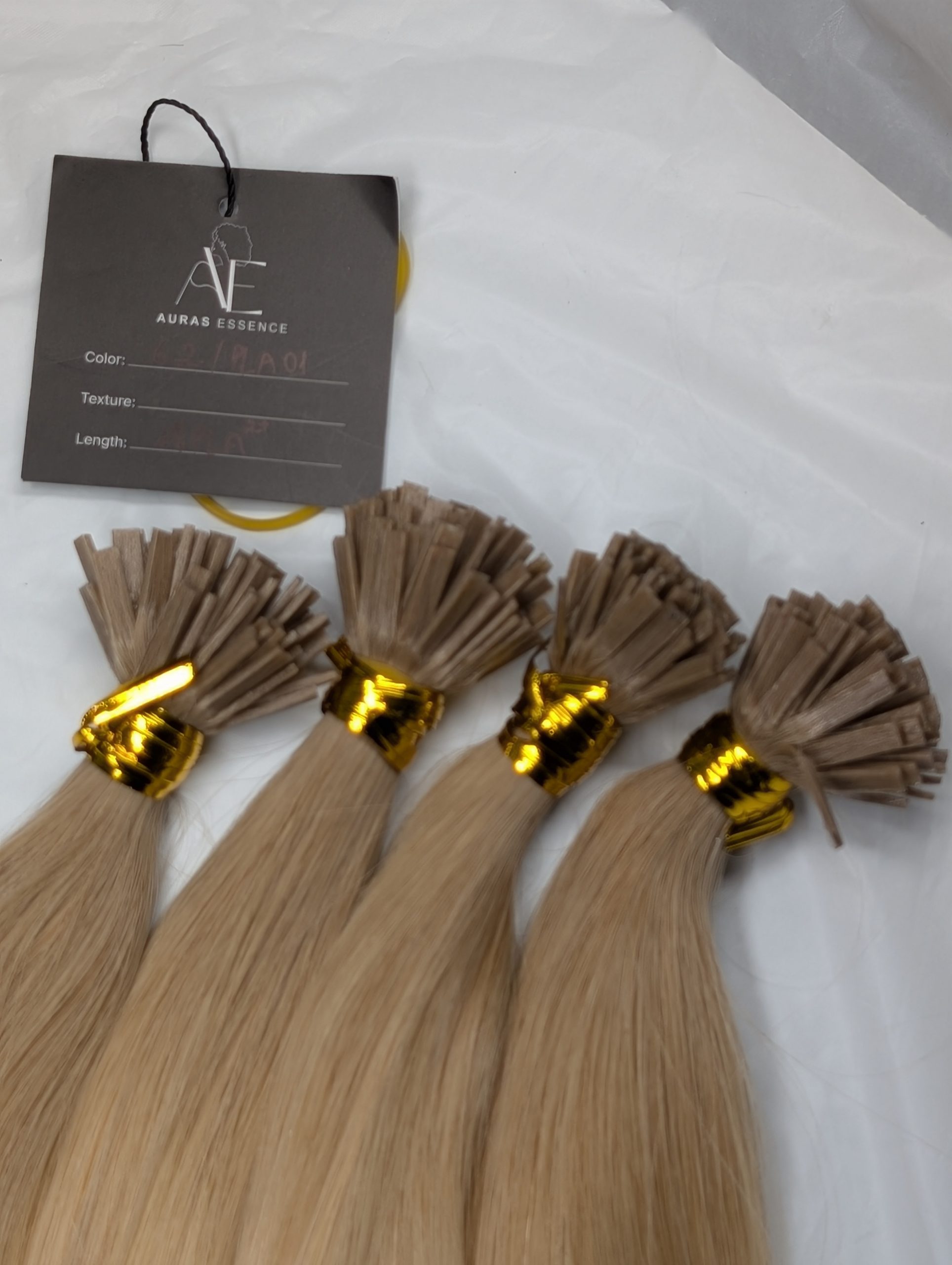 K-Tip Hair Extensions – Straight Human Hair (Platinum Blend) - Image 2