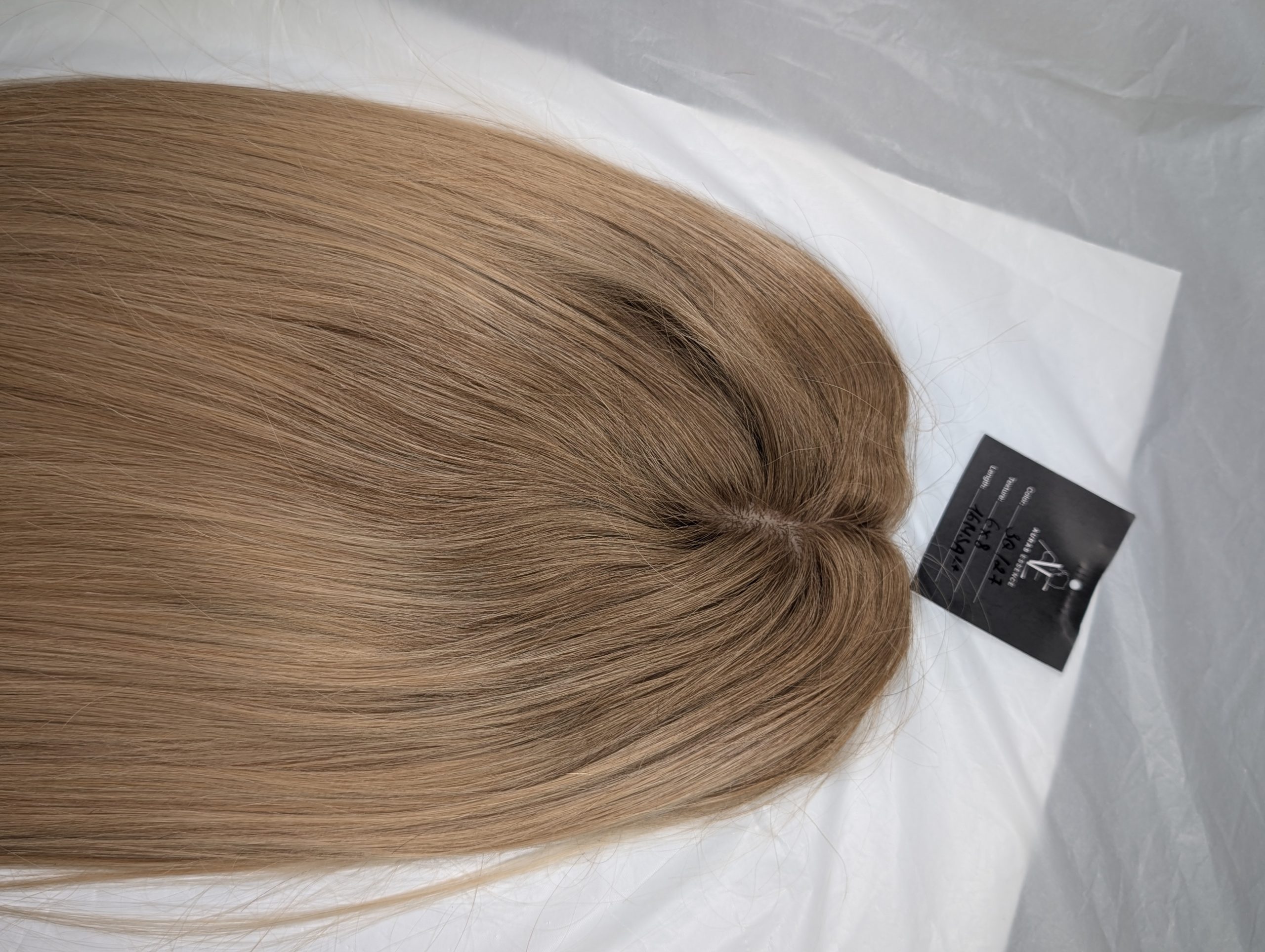 Hair Topper with Wefts – 16" Straight Ombre (3Q/27) - Image 2