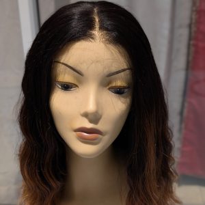 Wavy Human Hair Wig – HD Lace Closure (Ombre Color)
